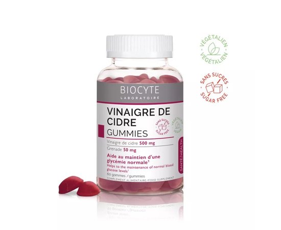 Добавка дієтична для покращення травлення Biocyte Vinaigre De Cidre Gummies, 60 gum, фото _ab__is.image_number.default