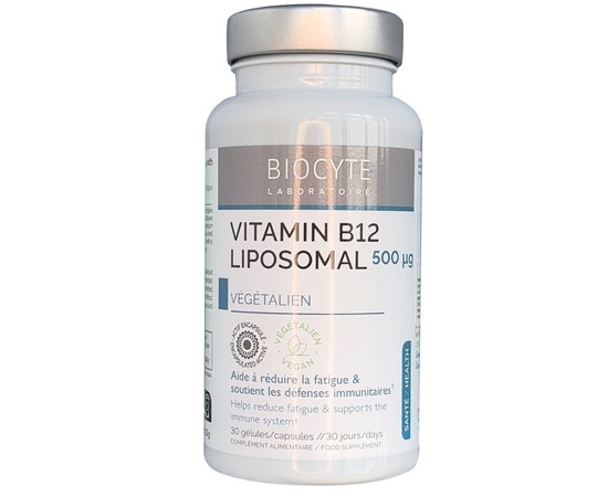 Добавка дієтична з високою концентрацією ліпосомального вітаміну В12 Biocyte Vitamine B12 Liposomal, 30 gelules, фото _ab__is.image_number.default