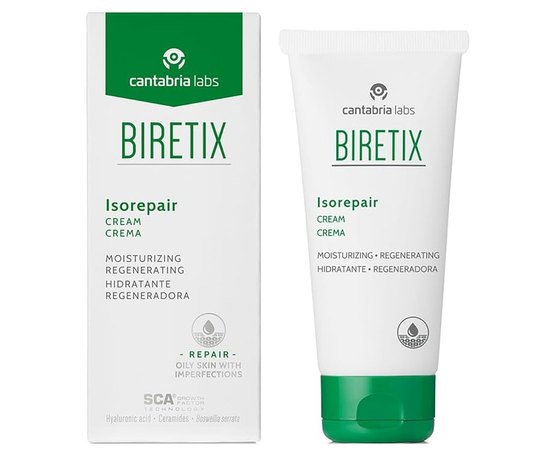 Зволожуючий регенеруючий крем для проблемної шкіри Cantabria Biretix Isorepair Cream, 50 ml, фото 