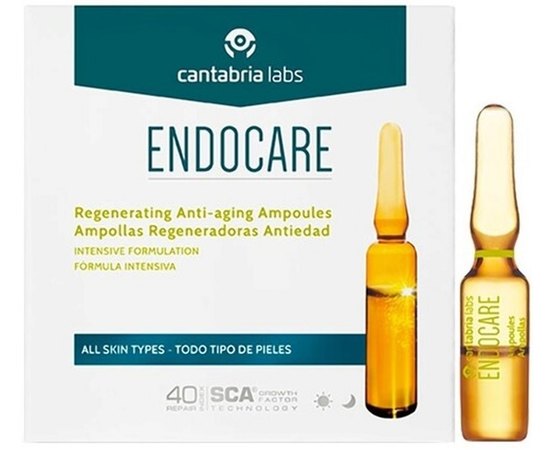 Ампулы для лица против морщин Cantabria Endocare Regenerating Anti-Age Ampoules, 7 шт х 1 ml, изображение 2