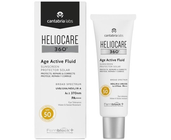 Антивозрастной фотозащитный флюид Cantabria Heliocare 360 Age Active Fluid Sunscreen SPF50, 50 ml