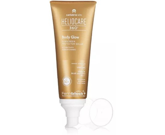 Сверкающий солнцезащитный крем-гель для тела Cantabria Heliocare 360 Body Glow SPF50+, 100 ml, изображение 2