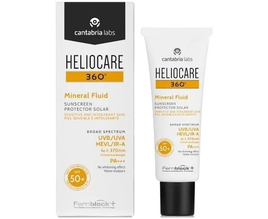 Сонцезахисний мінеральний флюїд Cantabria Heliocare 360 Mineral Fluid SPF50+,  50 ml, фото _ab__is.image_number.default