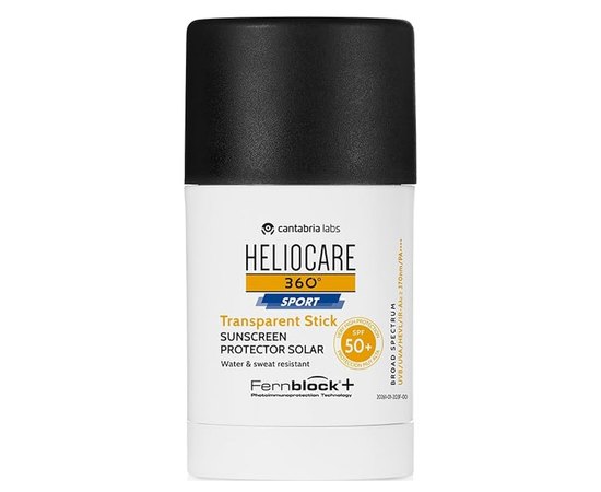 Солнцезащитный стик для занятий спортом Cantabria Heliocare 360 Sport Transparent Stick SPF50+, 25 g, изображение 2