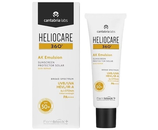 Сонцезахисна емульсія з високим ступенем захисту Cantabria Heliocare 360 AK Emulsion SPF50+, 50 ml, фото 