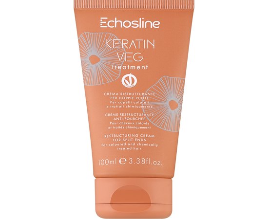 Крем-флюид от секущихся кончиков Echosline Veg Keratin Treatment Cream, 100 ml