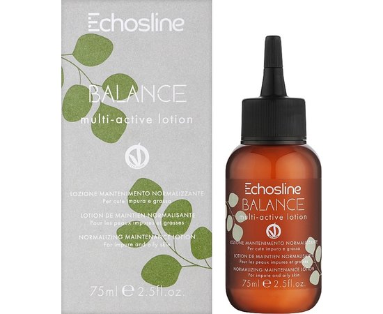 Нормалізуючий лосьйон для шкіри голови Echosline Vegan Balance Multi-Active Lotion, 75 ml, фото 