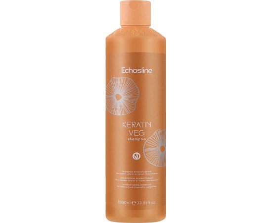 Шампунь з кератином для пошкодженого волосся Echosline Vegan Keratin Restructuring Shampoo, фото _ab__is.image_number.default