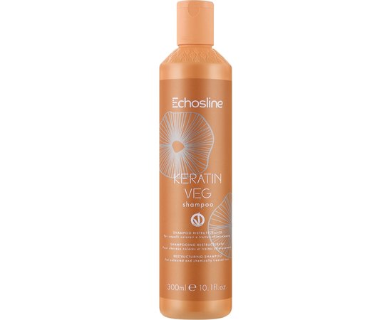 Шампунь с кератином для поврежденных волос Echosline Vegan Keratin Restructuring Shampoo