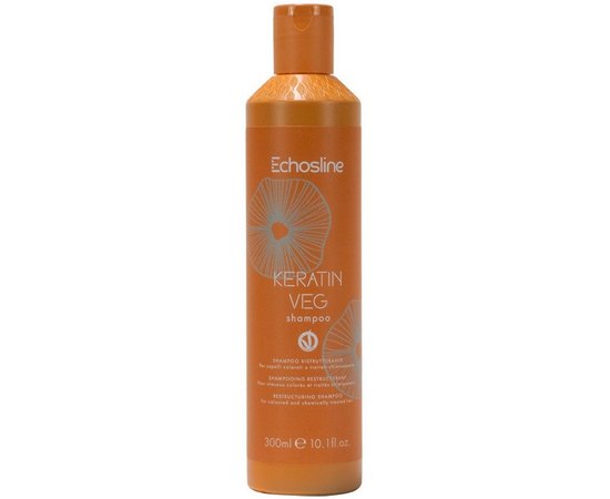 Шампунь з кератином для пошкодженого волосся Echosline Vegan Keratin Restructuring Shampoo, фото _ab__is.image_number.default