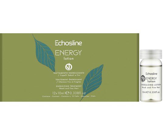 Энергетический лосьон для тонких и слабых волос Echosline Vegan Therapy Energy Lotion, 12*10 ml