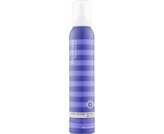 Мус для нейтралізації жовтизни Elgon Colorcare Pure Silver Mousse, 200 ml, фото 