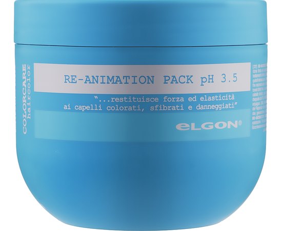 Відновлювальна маска для пошкодженого волосся Elgon Colorcare Re-Animation Pack pH 3.5, фото 