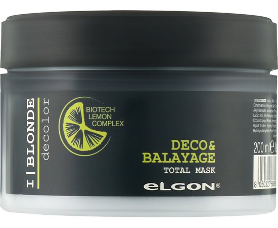 Восстанавливающая маска для осветленных волос Elgon I Blonde Deco & Balayage Total Mask, 200 ml