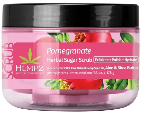 Скраб сахарный Гранат Hempz Pomegranate Herbal Sugar Scrub, 176 g