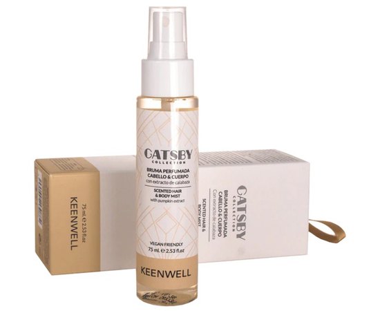 Ароматический увлажняющий спрей-мист для волос и тела с ниацинамидом Keenwell Gatsby Scented Hair & Body Mist, 75 ml, изображение 2