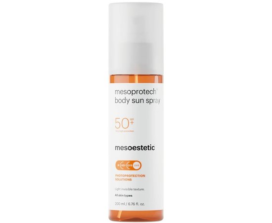 Сонцезахисний спрей для тіла Mesoestetic Mesoprotech Body Sun Spray SPF 50+, 200 ml, фото 