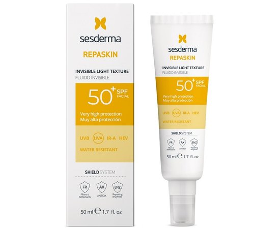 Сонцезахисний флюїд для обличчя Sesderma Repaskin Invisible Light Texture SPF50+, 50 ml, фото 