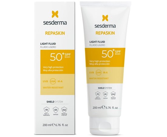 Солнцезащитный крем для тела Sesderma Repaskin Light Fluid SPF50+, 200 ml