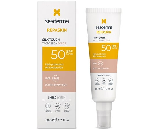 Солнцезащитный крем с тоном Sesderma Repaskin Silk Touch Color SPF50+, 50 ml