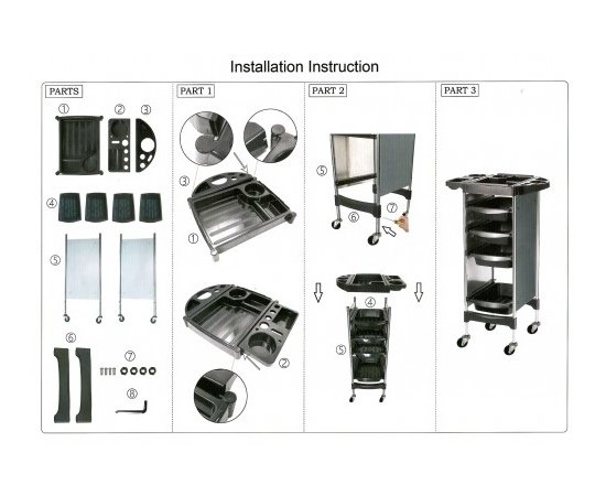 Тележка парикмахерская SPL 578-003, изображение 5