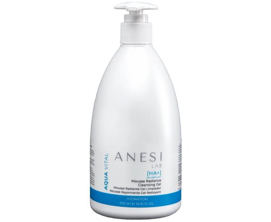 Увлажняющий гель для умывания лица Anesi Aqua Vital Mousse Radiance Cleansing Gel, 500 ml