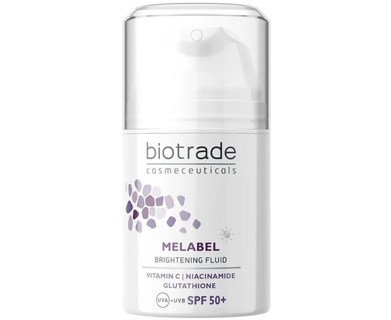 Сонцезахисний флюїд-депігмент з вітаміном с та антиоксидантами Biotrade Mabel Brightening Fluid, 50 ml, фото 