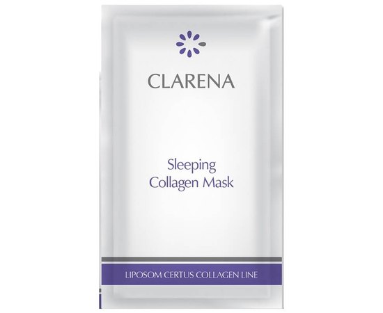 Енергетична нічна кремова маска Clarena Sleeping Collagen Mask, 5 ml, фото 