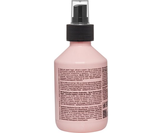 Cпрей реструктуруючий з рослинним кератином та олією опунції Contempora Hair Superfood For Brittle Hair Vegan Restructuring Spray, 200 ml, фото _ab__is.image_number.default