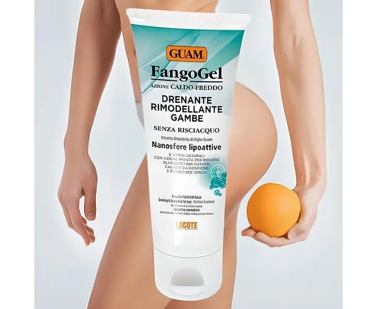 Фанго гель ДРЕН для ніг з дією холод-тепло GUAM FangoGel Drenante Rimodellante Gambe, 150 ml, фото _ab__is.image_number.default