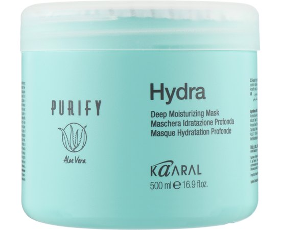 Увлажняющая маска с Алоэ Вера Kaaral Hydra Deep Moiturizing Mask, 500 ml