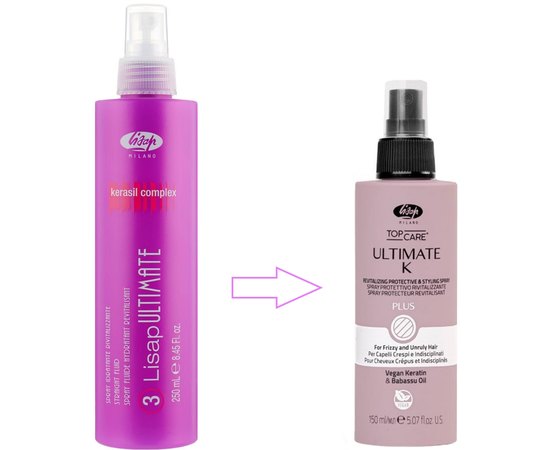 Спрей термозахист для укладання волосся Lisap Ultimate K Revitalizing Protective Styling Spray, фото 