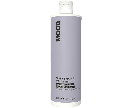 Кондиционер с фиолетовым пигментом который нейтрализует желтые тона Mood Silver Specific Conditioner, 400 ml