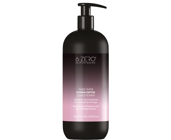 Увлажняющий кондиционер для волос без силикона SeipuntoZero Take Over Hydra Detox Frequent Use Moisturising Conditioner, 1000 ml