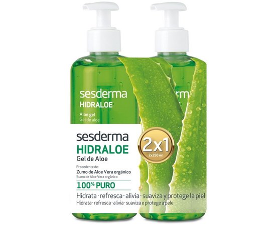 Гель для лица и тела Sesderma Hidraloe Aloe Gel, 250 ml + 250 ml