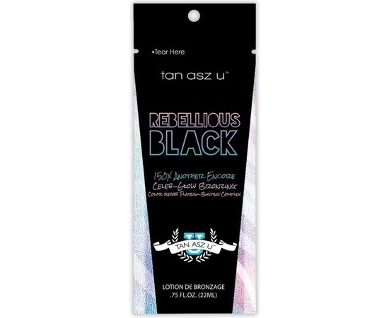 Крем для загара в солярии с бронзаторами150X Tan Asz U Rebellious Black, 22 ml