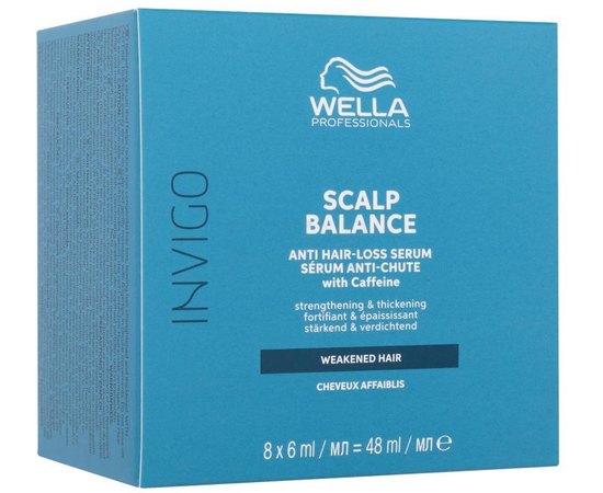 Сыворотка против выпадения волос с кофеином Wella Professionals Invigo Scalp Balance Serum, 8x6 ml, изображение 3