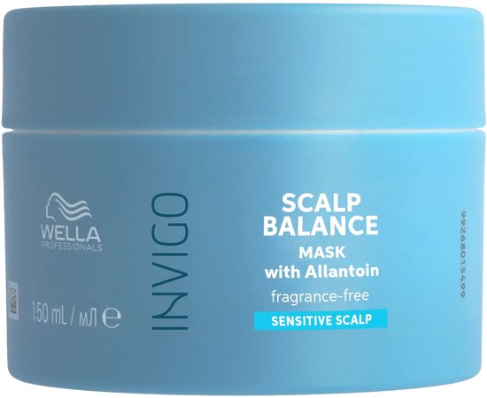Маска для чувствительной кожи головы с аллантоином Wella Professionals Invigo Scalp Balance Soothing & Fragrance Free Mask, 150 ml