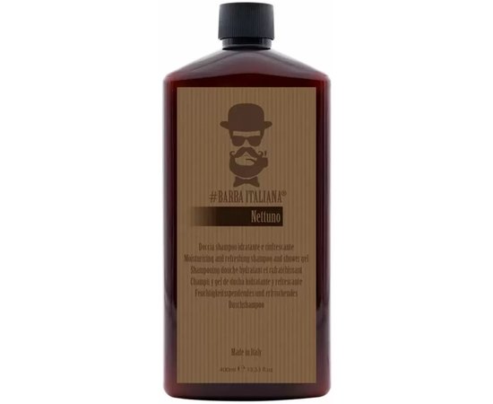 Шампунь и гель для душа увлажняющий Barba Italiana Nettuno Shampoo And Shower Gel, 400 ml