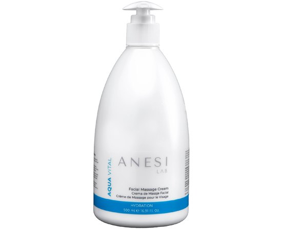 Масажний крем для всіх типів шкіри для обличчя Anesi Aqua Vital Facial Massage Cream, 500 ml, фото 