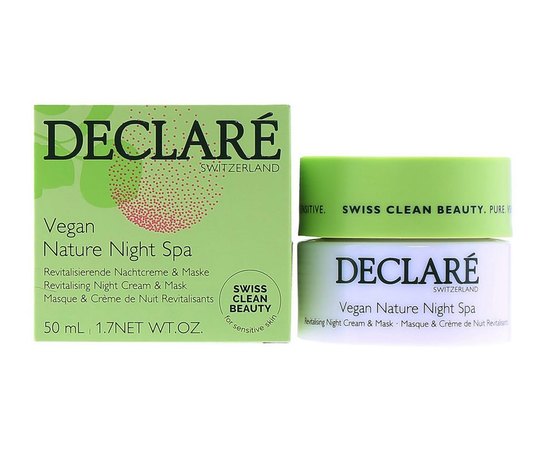 Ночной крем-маска для лица Веган-СПА Declare Vegan Nature Spa Night Cream-Mask, 50 ml, изображение 2