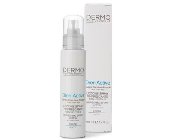 Дренирующий охлаждающий лосьон Dermophisiologique Dren Active Refreshing Spray Lotion with Menthol, 100 ml, изображение 2