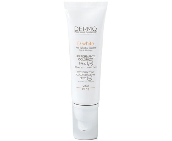 Выравнивающий солнцезащитный крем с тоном Dermophisiologique D white - Even Skin Tone Colored Cream SPF30, 30ml