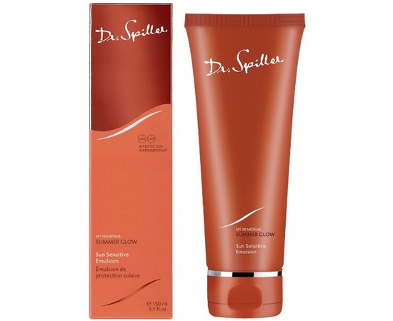 Сонцезахисне молочко для обличчя і тіла Dr. Spiller Summer Glow Sun Sensitive Emulsion Spf 20, 150 ml, фото 