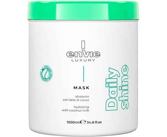 Маска ежедневная для блеска волос с кокосом Envie Luxury Daily Shine Hydrating Mask, 1000 ml