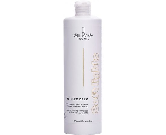 Масло для осветления Envie Tecnic Soft Lights 3D Plex Deco Super Lightening Oil Mousse, 500 ml