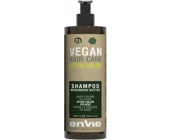 Шампунь для окрашеных волос с маслом мурумуру Envie Vegan After Color Murumuru Butter Shampoo, 500 ml