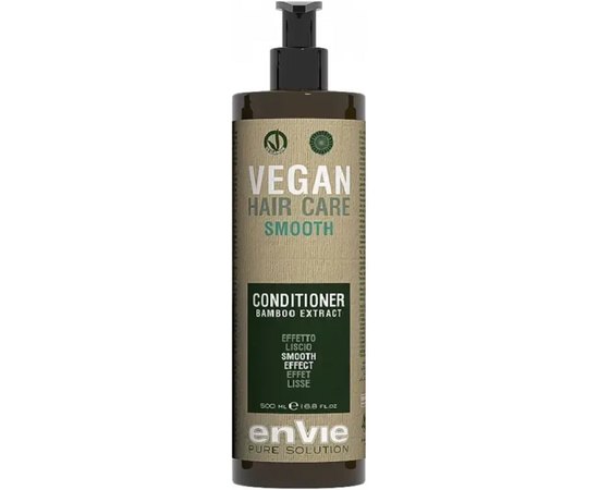 Разглаживающий кондиционер с экстрактом бамбука Envie Vegan Bamboo Extract Smooth Conditioner, 500 ml