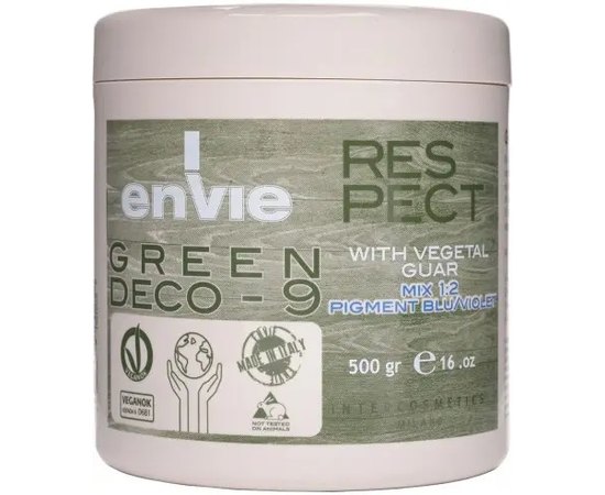 Знебарвлююча пудра Envie Vegan Respect Green Deco-9, 500 g, фото 