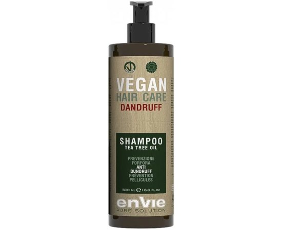 Шампунь лікувальний проти лупи Envie Vegan Tea Tree Oil Dandruff Shampoo, 500 ml, фото 